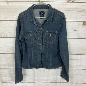 Faconnable Dark Wash Jean Jacket, Size S